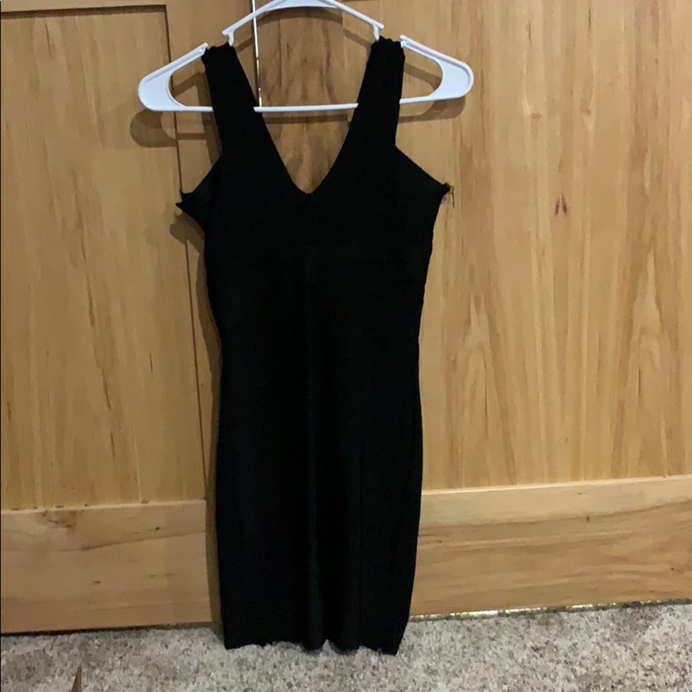 Bebe Black Body Con Mini Dress